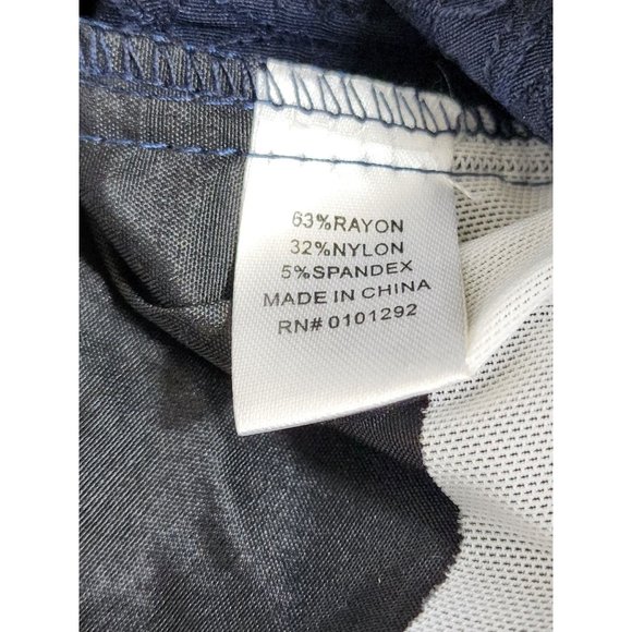 Navy Blue Stretch Paisley Pants for Women: Lulu B's Colorful and Comfortable - Picture 5 of 13